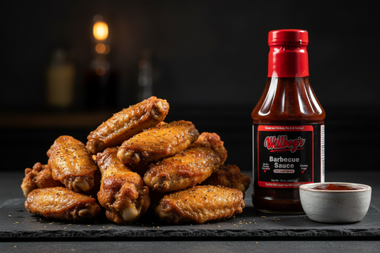 Crispy Chicken Wings with Spicy BBQ Dipping Sauce