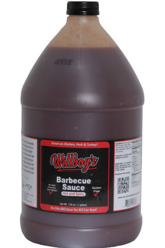 Willboy's Hot and Spicy Barbecue Sauce - Gallon Size image 0