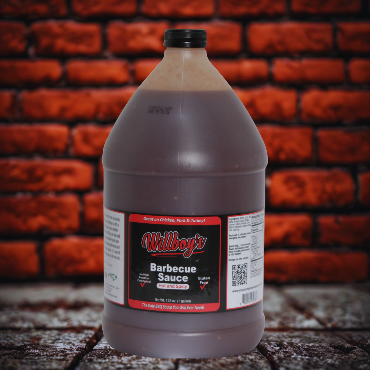 Willboy's Hot & Spicy Barbecue Sauce - Gallon Size